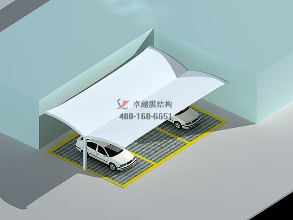  衡陽市<font color='red'>膜結(jié)構(gòu)停車棚</font>【衡陽發(fā)展集團(tuán)有限公司停車棚】設(shè)計(jì)施工案例