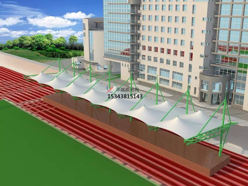 岢嵐體育公園膜結(jié)構【看臺雨棚】門球場案例
